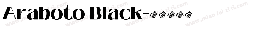 Araboto Black字体转换